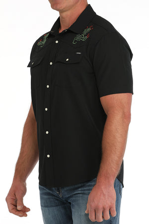 CINCH Men's Black Camp Shirt