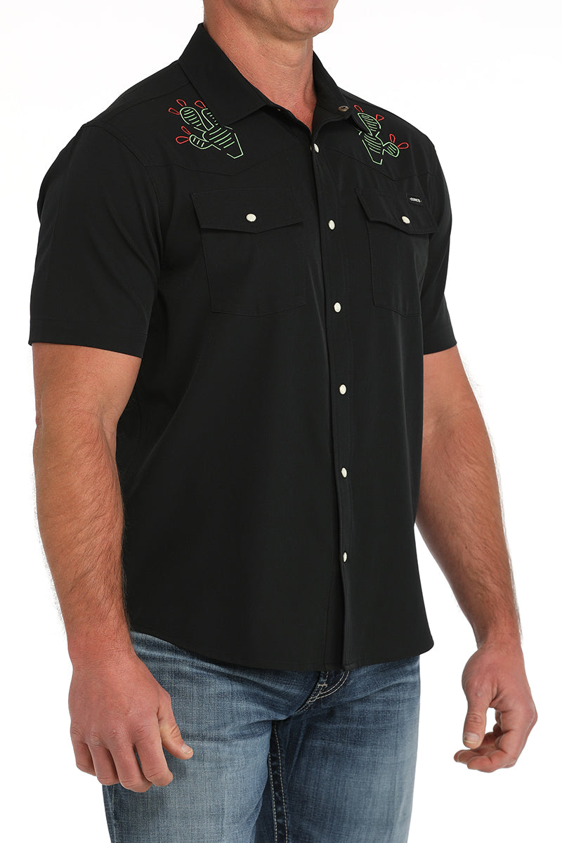 CINCH Men's Black Camp Shirt
