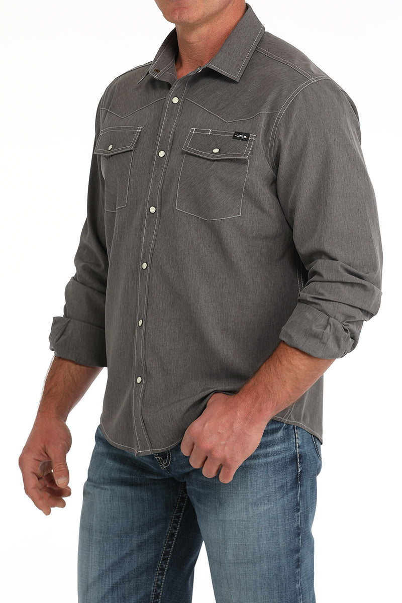 CINCH Men's Camp Long Sleeve Button-Down Western Shirt