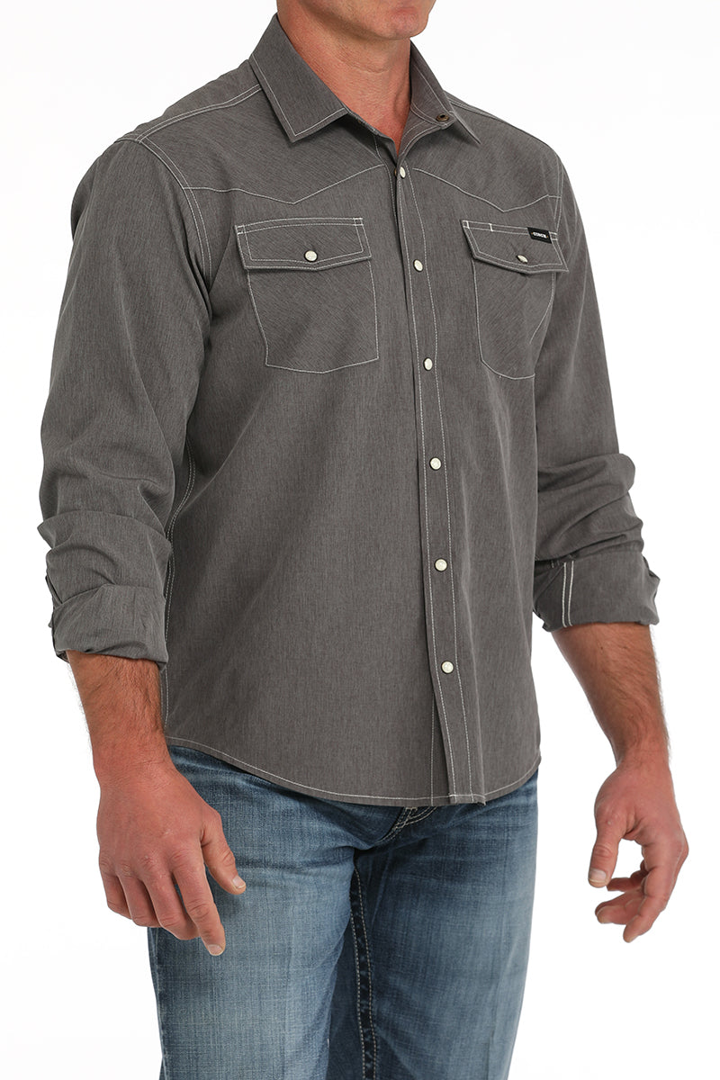 CINCH Men's Camp Long Sleeve Button-Down Western Shirt
