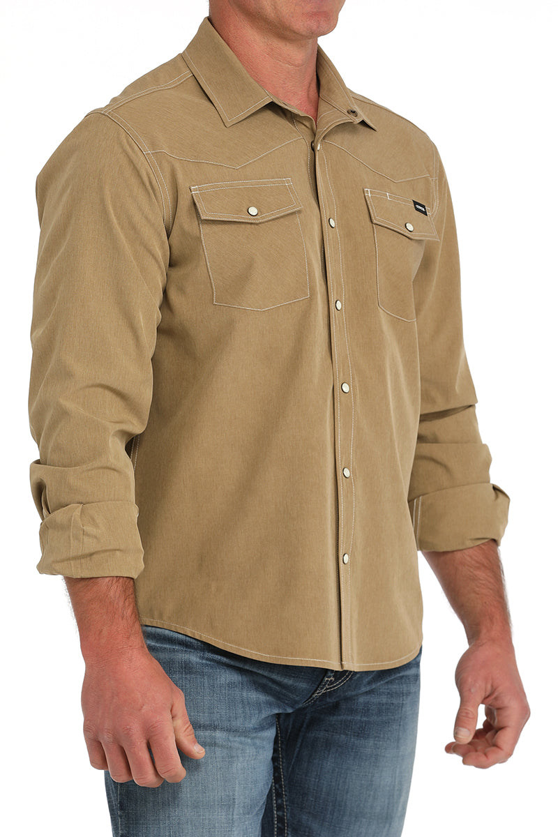 CINCH Men's Camp Long Sleeve Button-Down Western Shirt