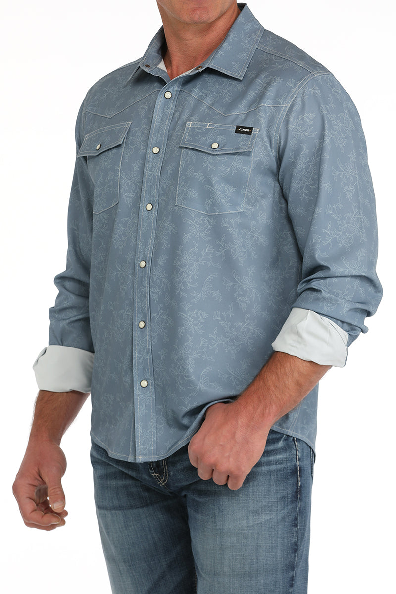 CINCH Men's Camp Long Sleeve Button-Down Western Shirt