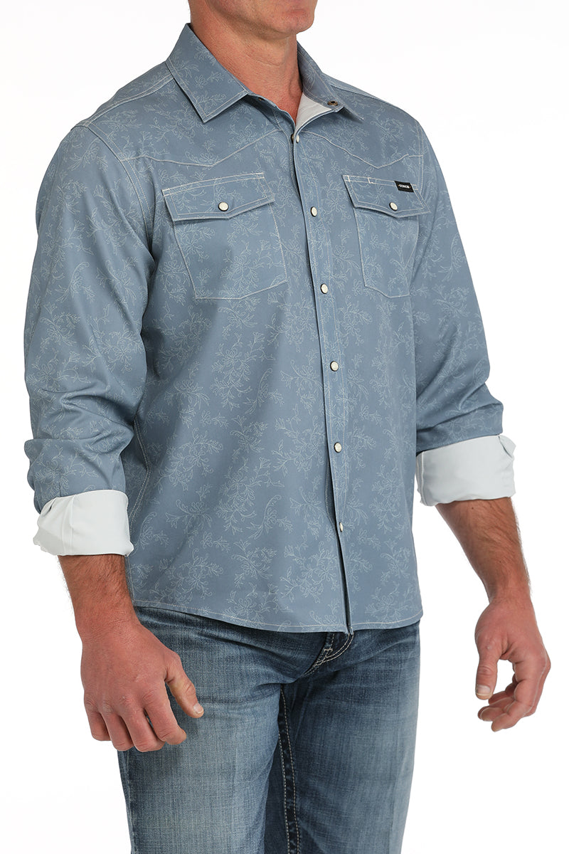 CINCH Men's Camp Long Sleeve Button-Down Western Shirt