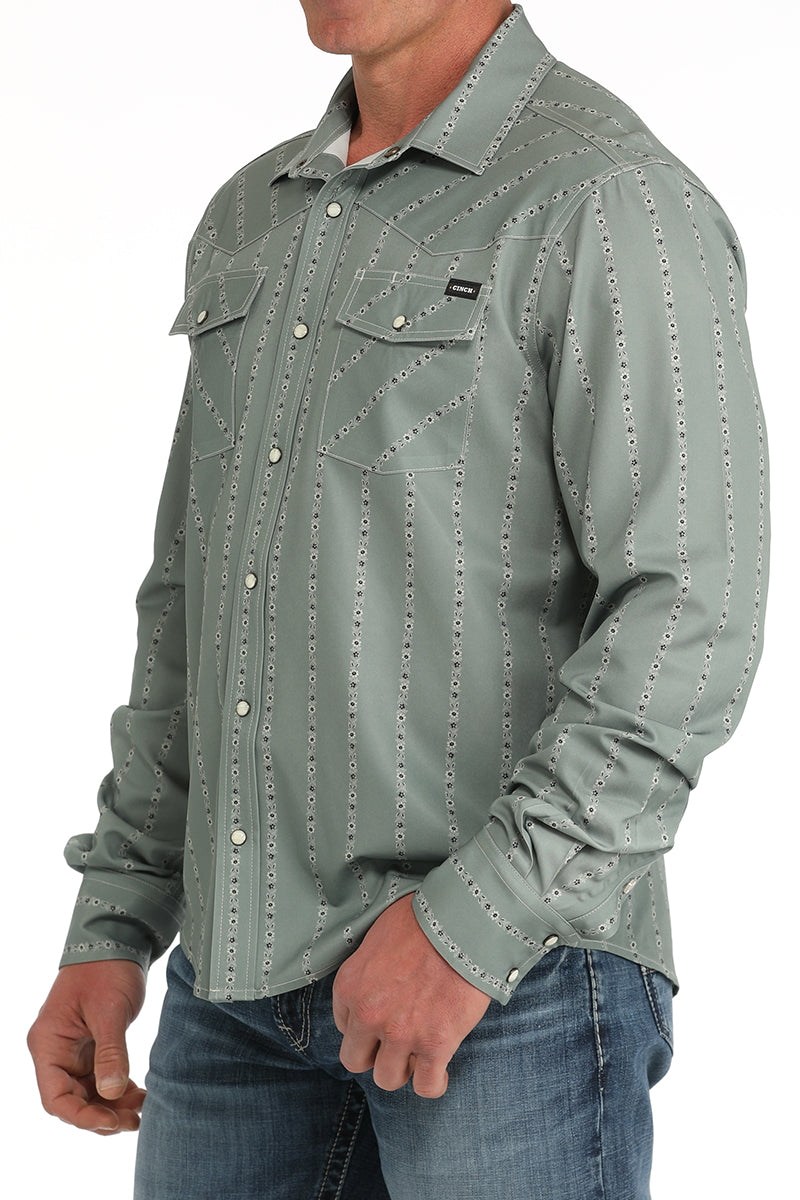 CINCH Men's Camp Long Sleeve Button-Down Western Shirt