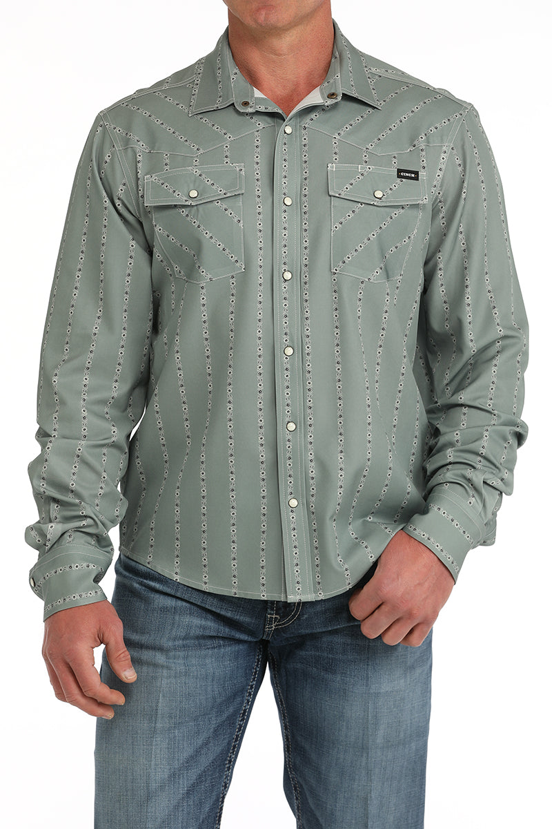 CINCH Men's Camp Long Sleeve Button-Down Western Shirt