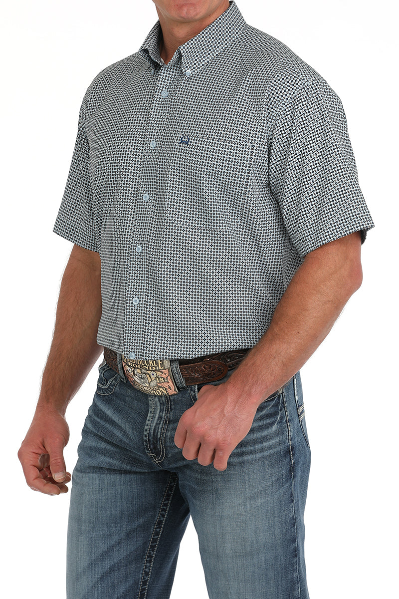 CINCH Men's Light Blue ARENAFLEX Button-Down Western Shirt