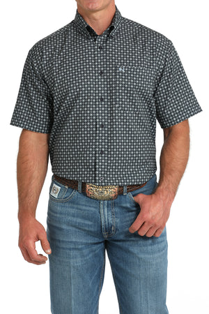 CINCH Men's Navy S/S ARENAFLEX Button-Down Western Shirt