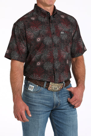 CINCH Men's Black S/S ARENAFLEX Button-Down Western Shirt