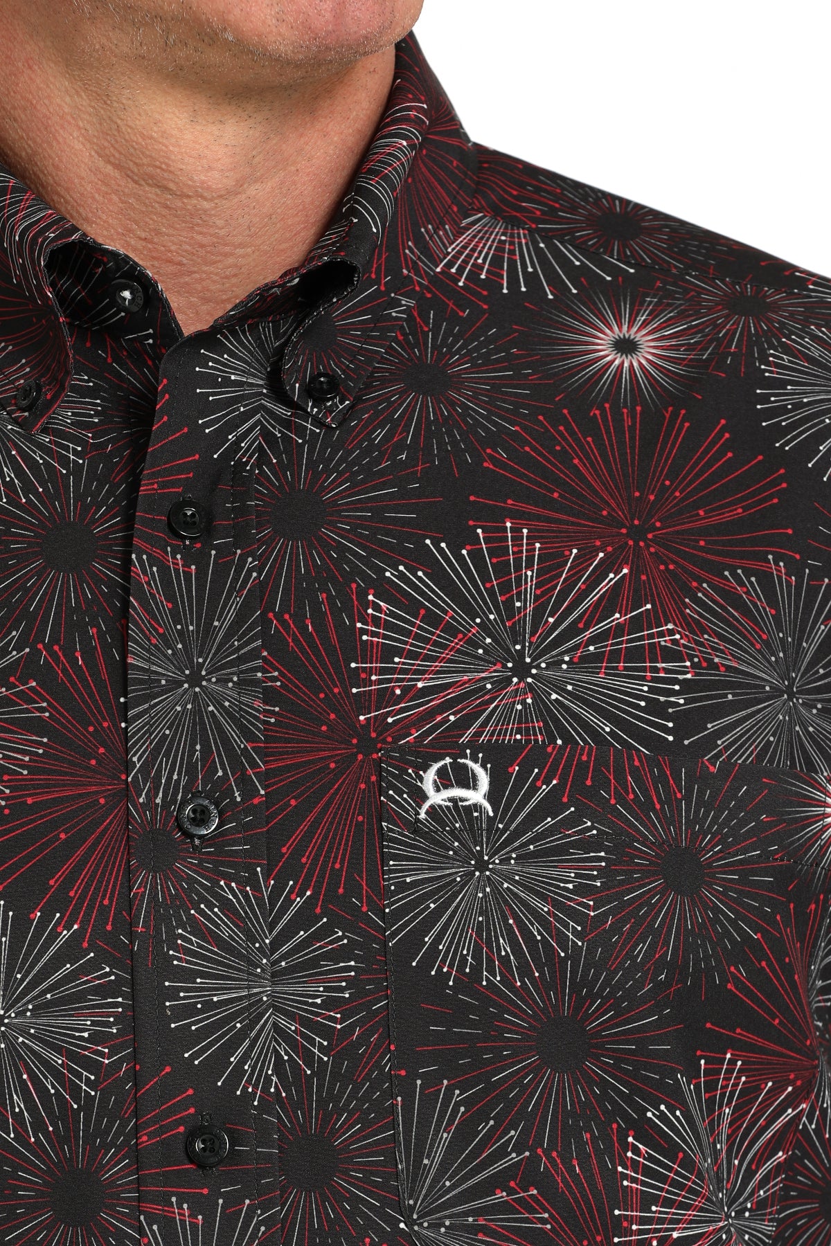 CINCH Men's Black S/S ARENAFLEX Button-Down Western Shirt