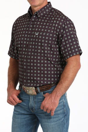 CINCH Men's Purple S/S ARENAFLEX Button-Down Western Shirt