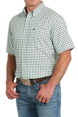 CINCH Men's Light Blue S/S ARENAFLEX Button-Down Western Shirt