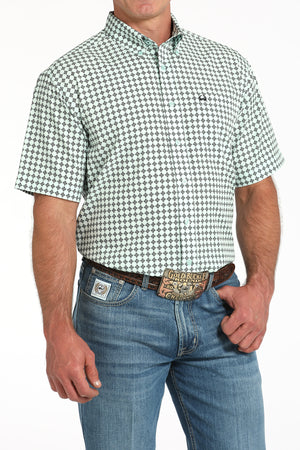 CINCH Men's Light Blue S/S ARENAFLEX Button-Down Western Shirt
