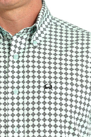 CINCH Men's Light Blue S/S ARENAFLEX Button-Down Western Shirt