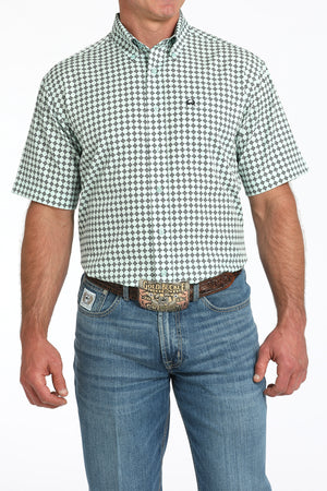 CINCH Men's Light Blue S/S ARENAFLEX Button-Down Western Shirt
