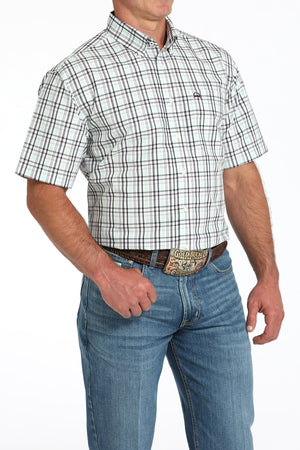 CINCH Men's White S/S ARENAFLEX Button-Down Western Shirt