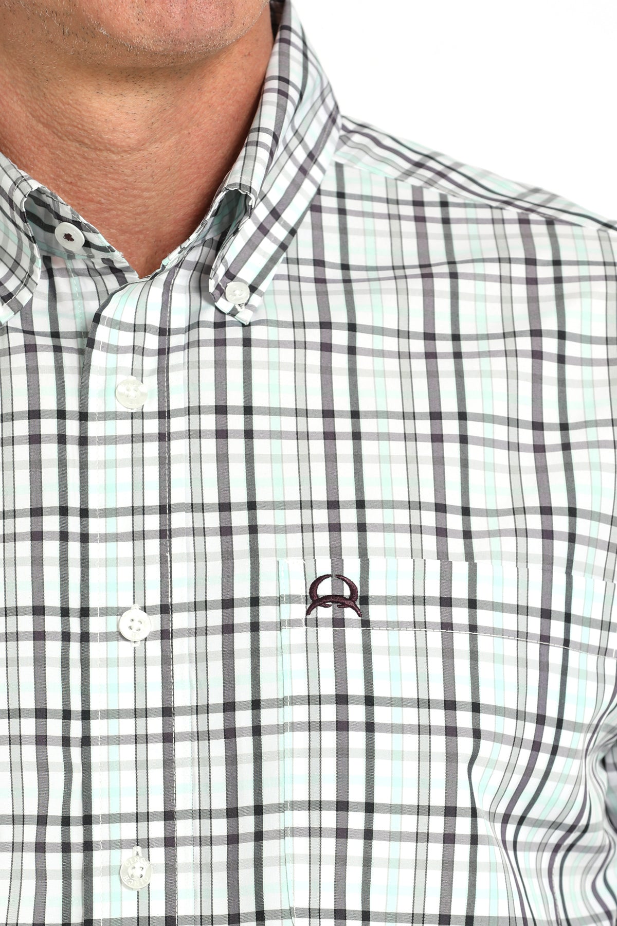 CINCH Men's White S/S ARENAFLEX Button-Down Western Shirt