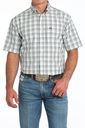 CINCH Men's White S/S ARENAFLEX Button-Down Western Shirt
