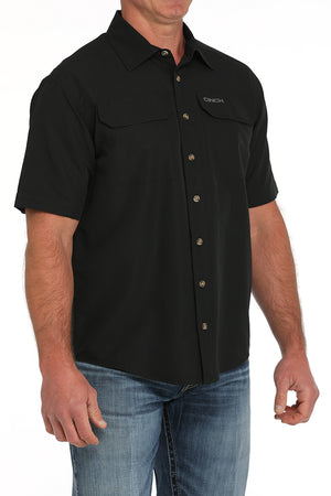 CINCH Men's Solid Black ARENAFLEX Button-Down Western Shirt