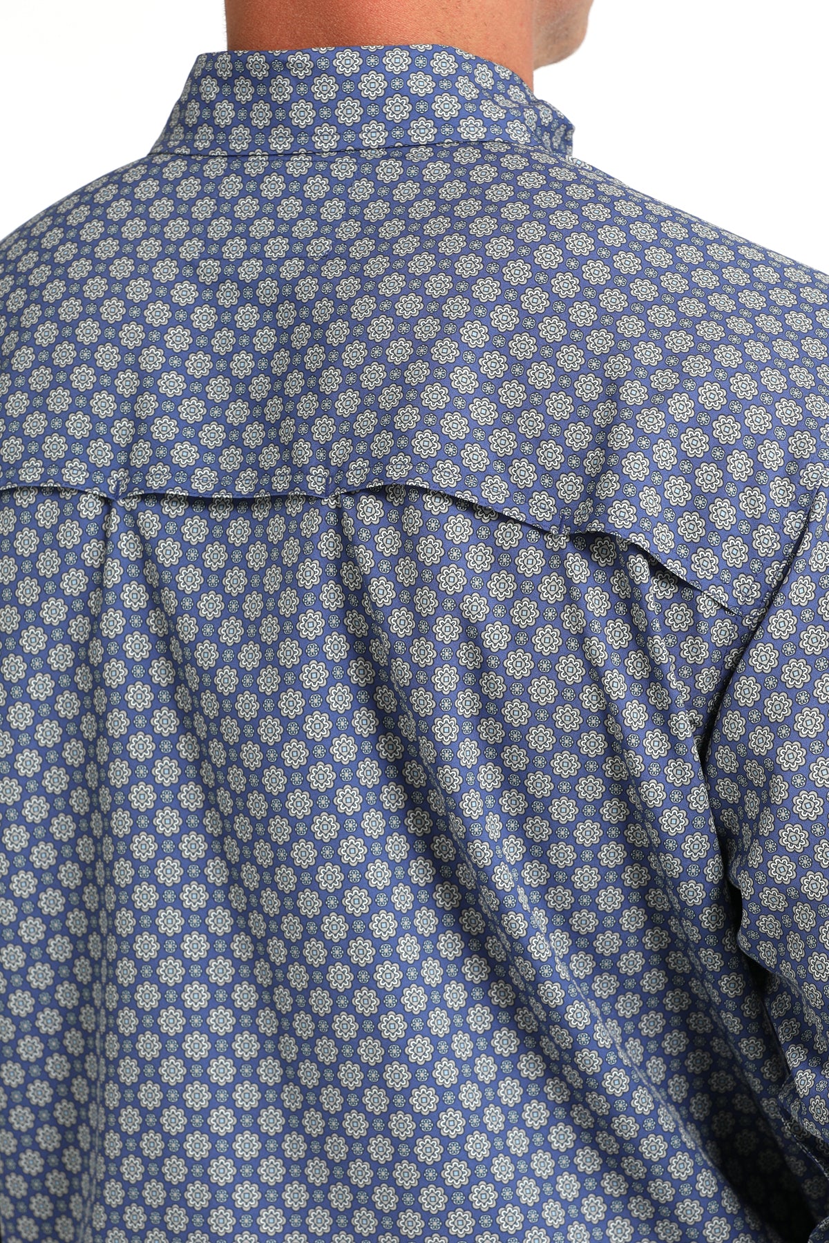 CINCH Men's Blue Print ARENAFLEX Button-Down Western Shirt