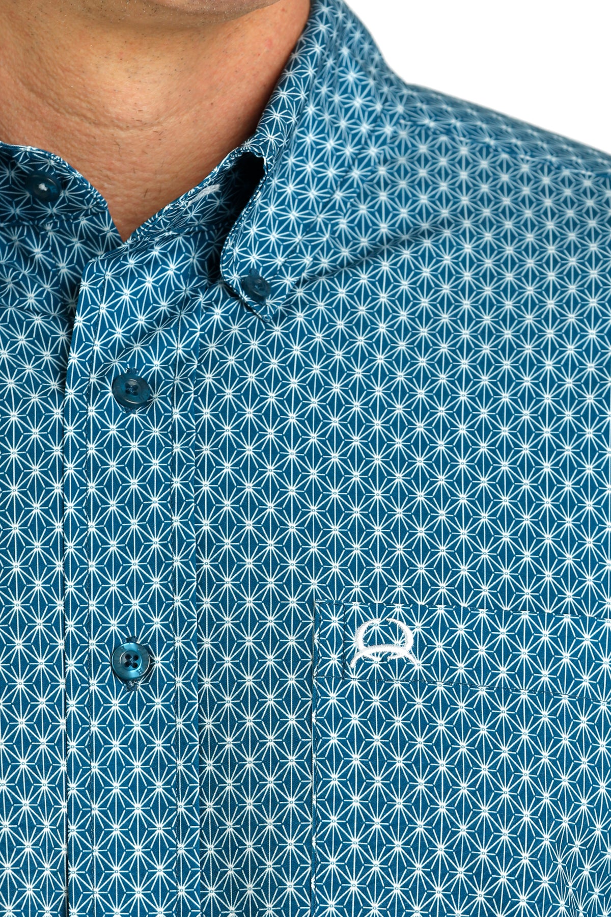 CINCH Men's Teal ARENAFLEX Button-Down Western Shirt