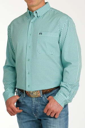 CINCH Men's Turquoise ARENAFLEX Button-Down Western Shirt