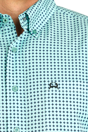 CINCH Men's Turquoise ARENAFLEX Button-Down Western Shirt