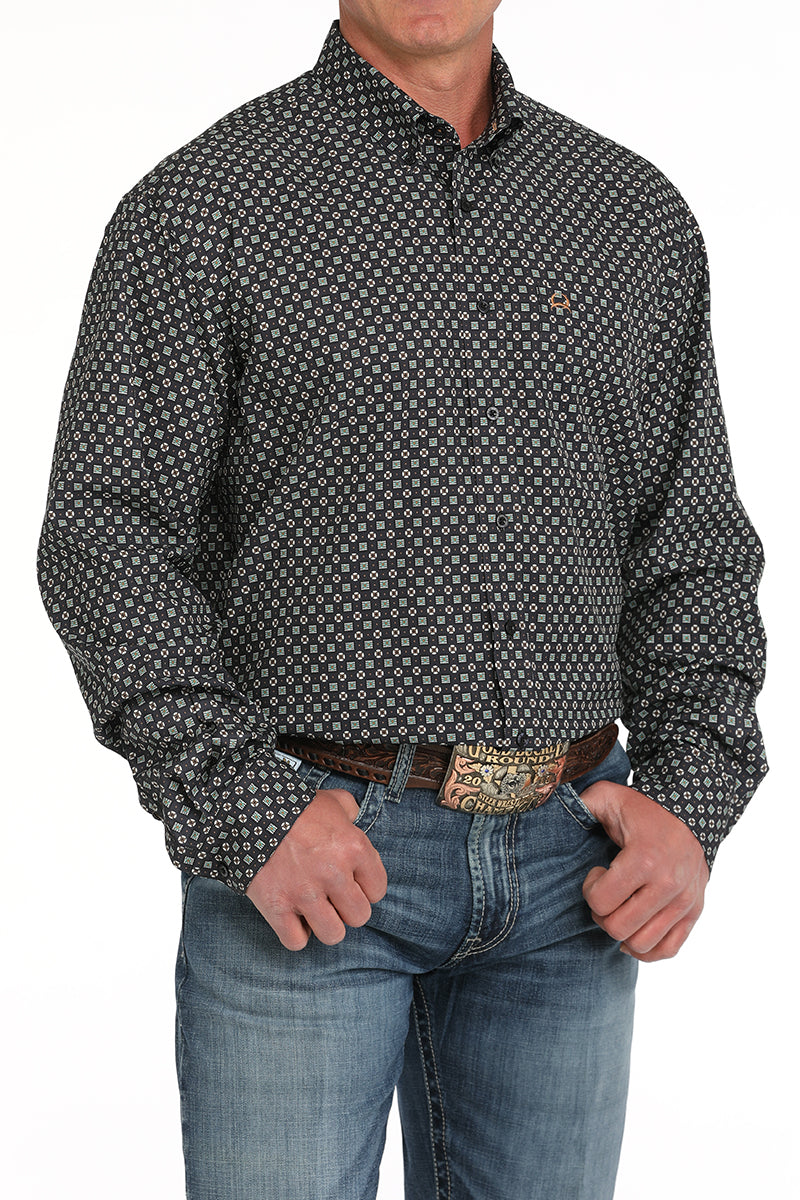 CINCH Men's Navy ARENAFLEX Western Button-Down Shirt