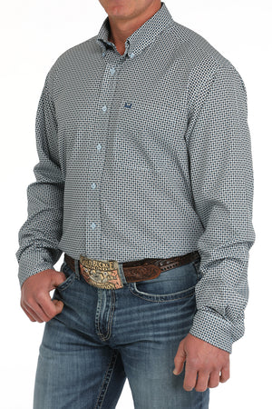 CINCH Men's ARENAFLEX Light Blue Button-Down Western Shirt