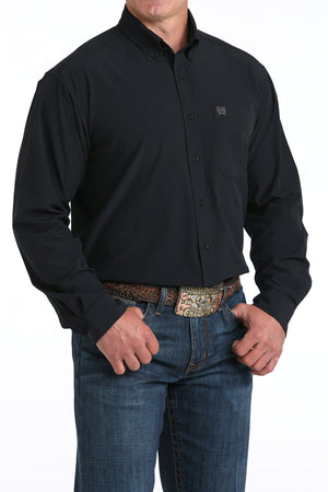 CINCH Men's ARENAFLEX Black Button-Down Western Shirt