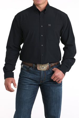 CINCH Men's ARENAFLEX Black Button-Down Western Shirt