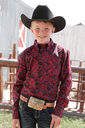 CINCH Boy's Button-Down Western Shirt