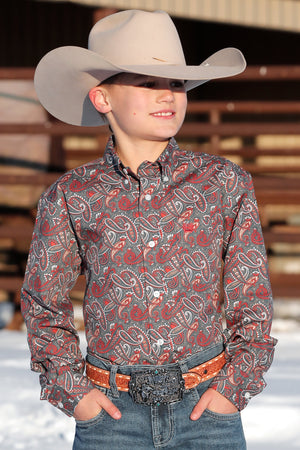 CINCH Boy's Button-Down Western Shirt