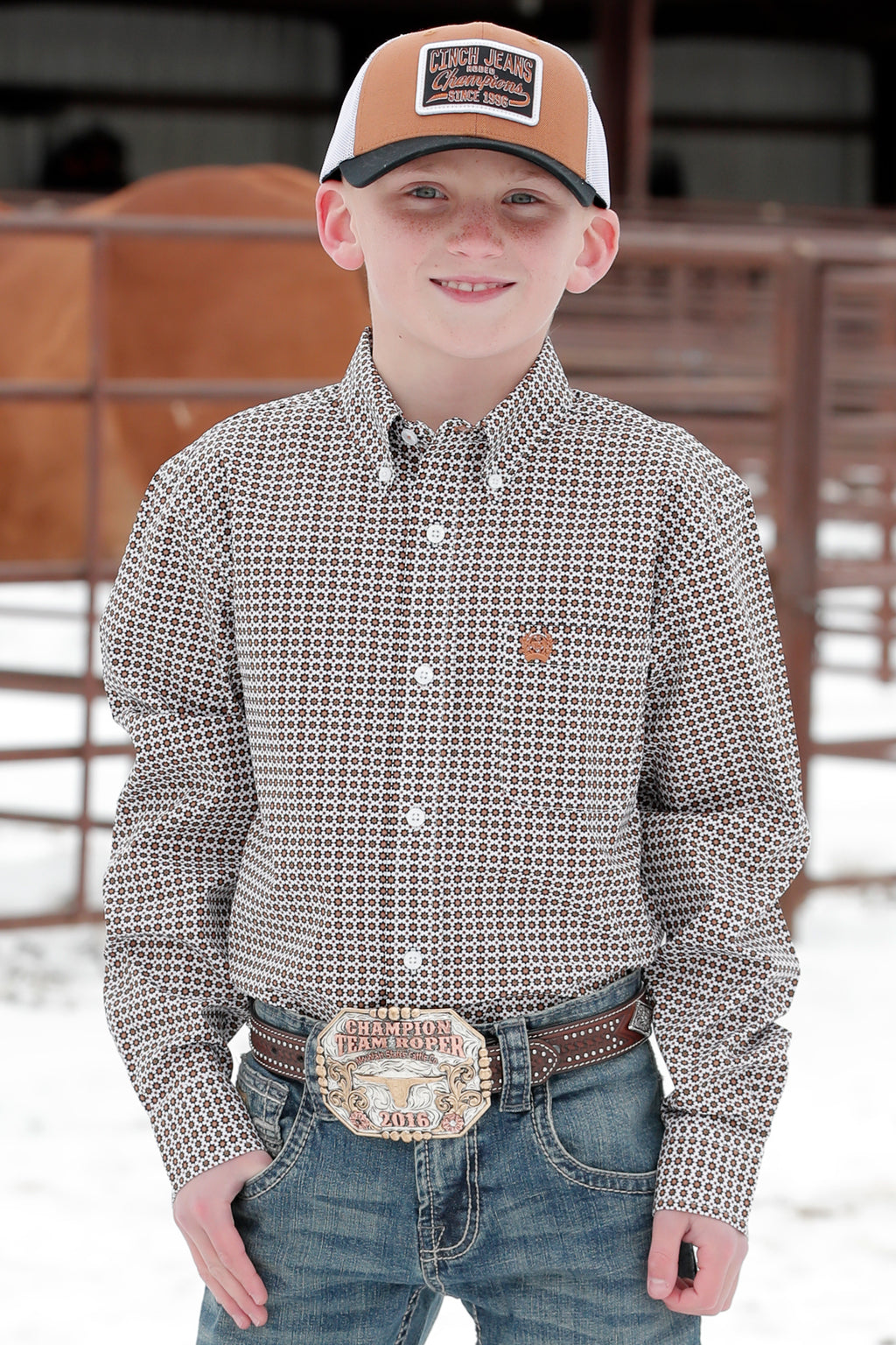 CINCH Boy's Button-Down Western Shirt