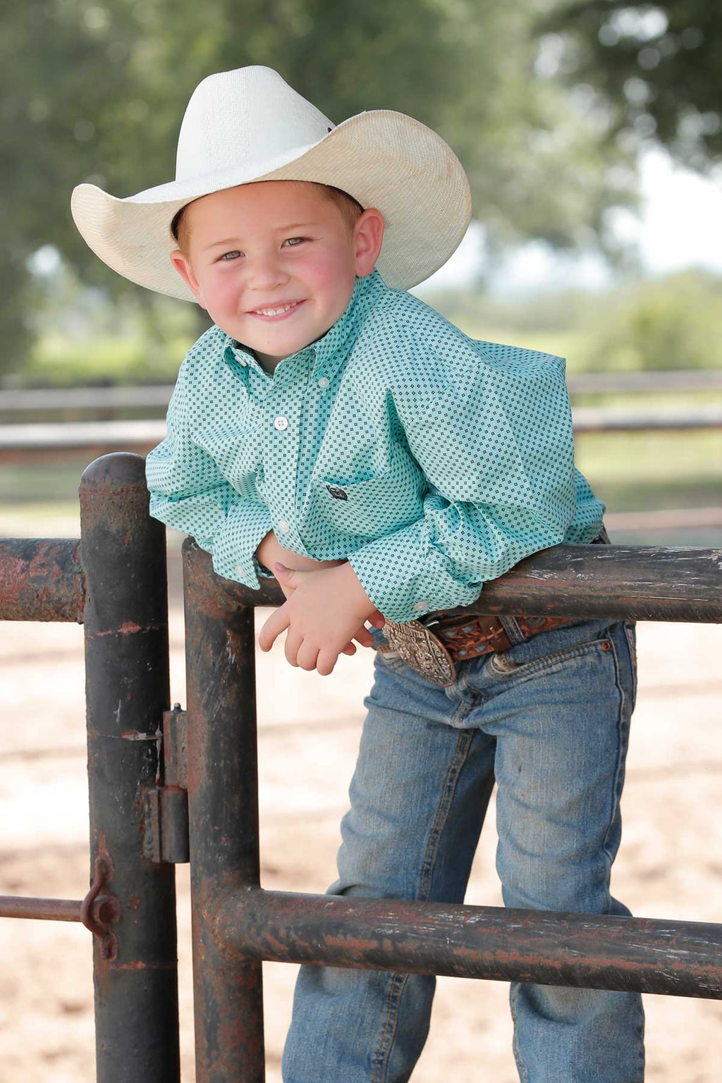 CINCH Boy's LTB L/S Print Button-Down Western Shirt