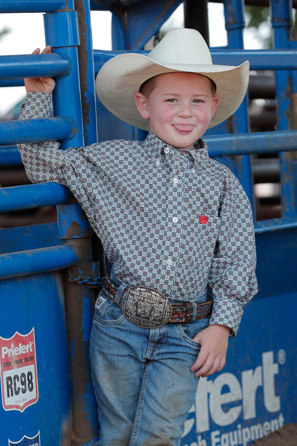 CINCH Boy's L/S Print Button-Down Western Shirt