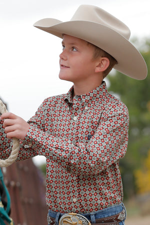 CINCH Boy's Long Sleeve Button-Down Western Shirt