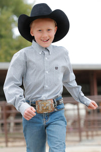 CINCH Boy's Long Sleeve Button-Down Western Shirt