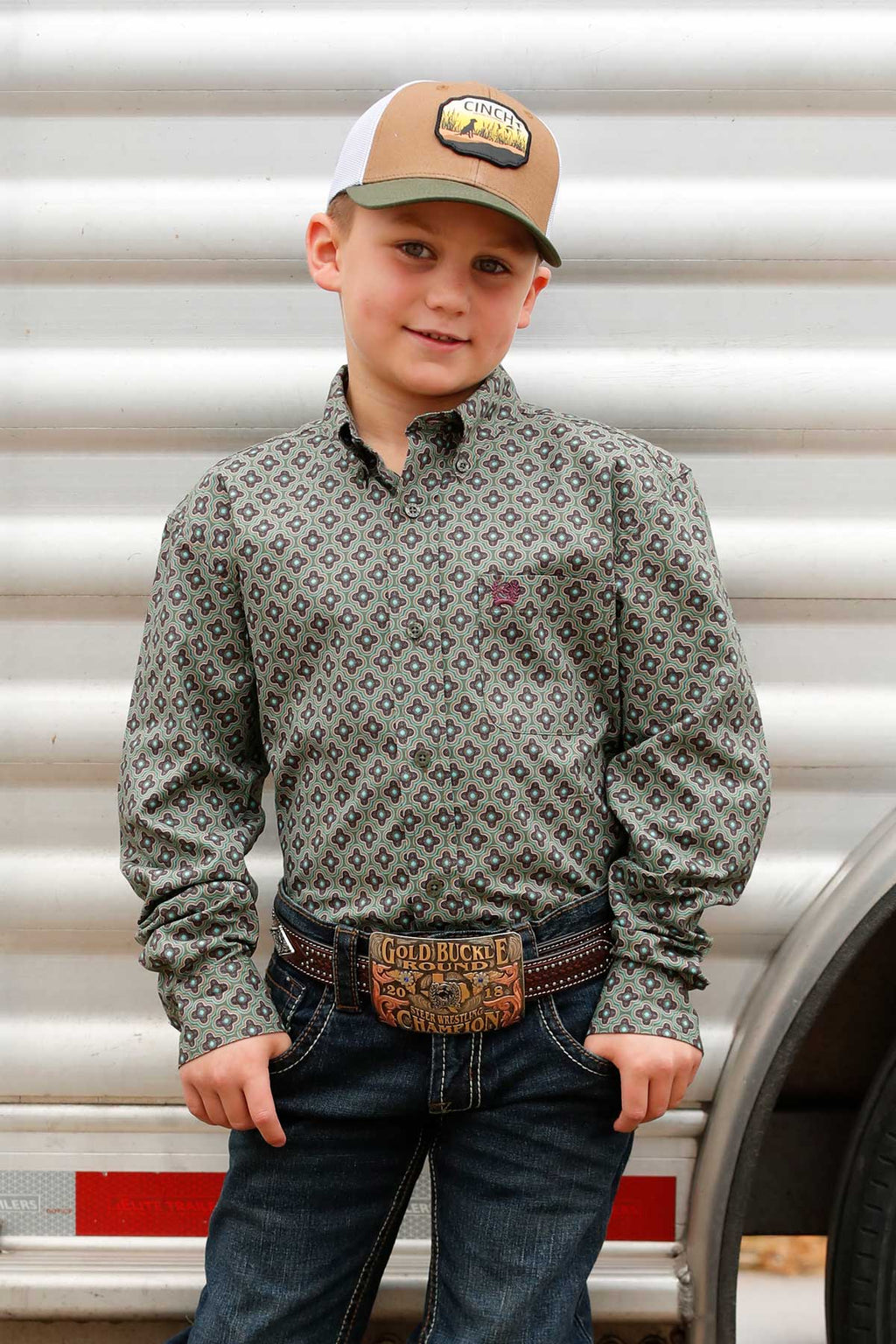 CINCH Boys Long Sleeve Button Down