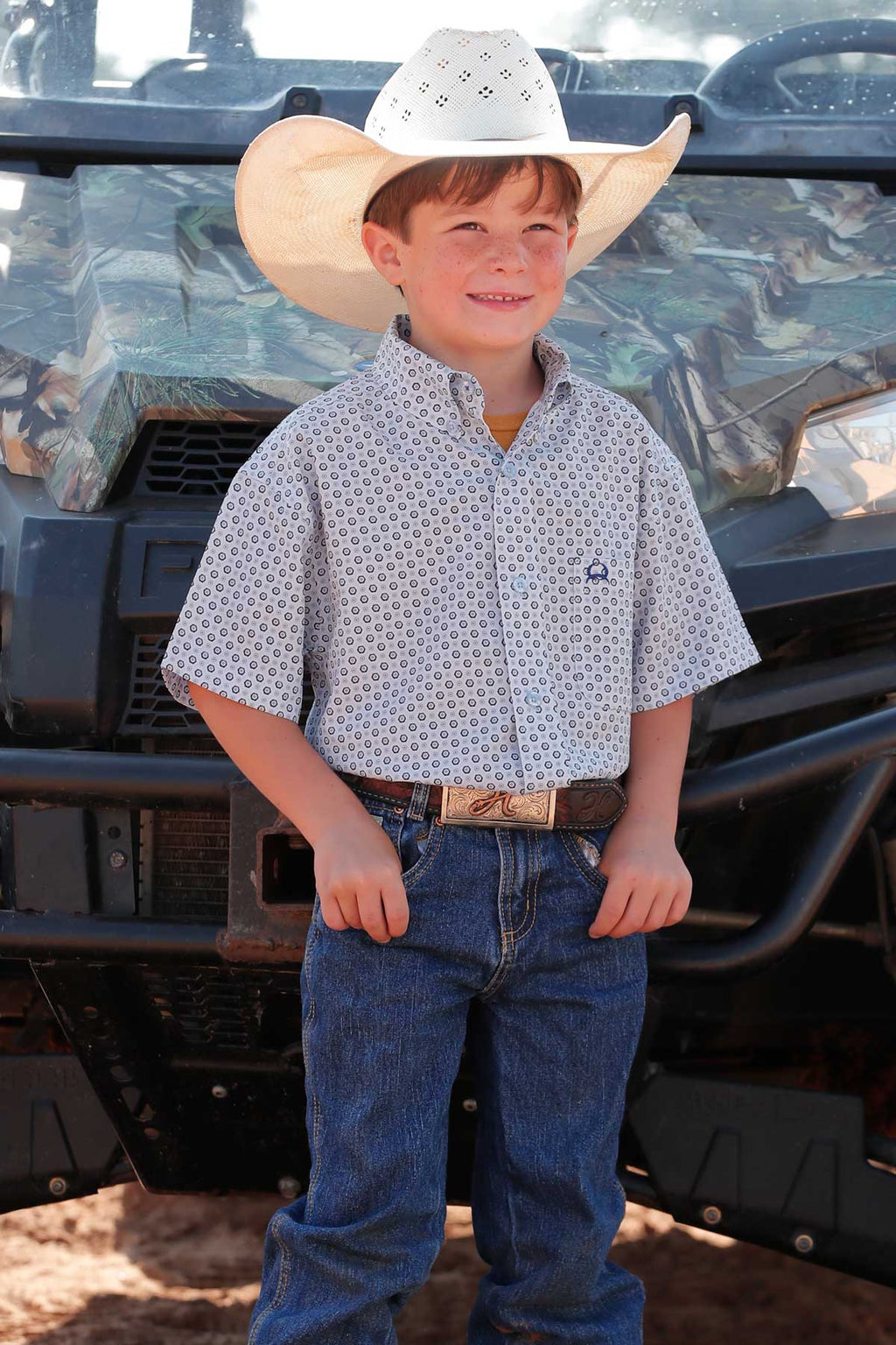 CINCH Boy's LTB S/S ArenaFlex Button-Down Western Shirt