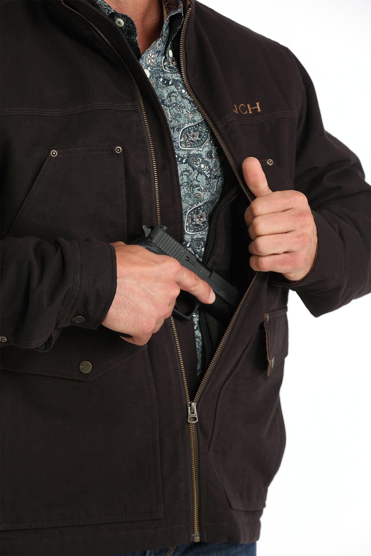 CINCH Men's Brown Canvas Jacket