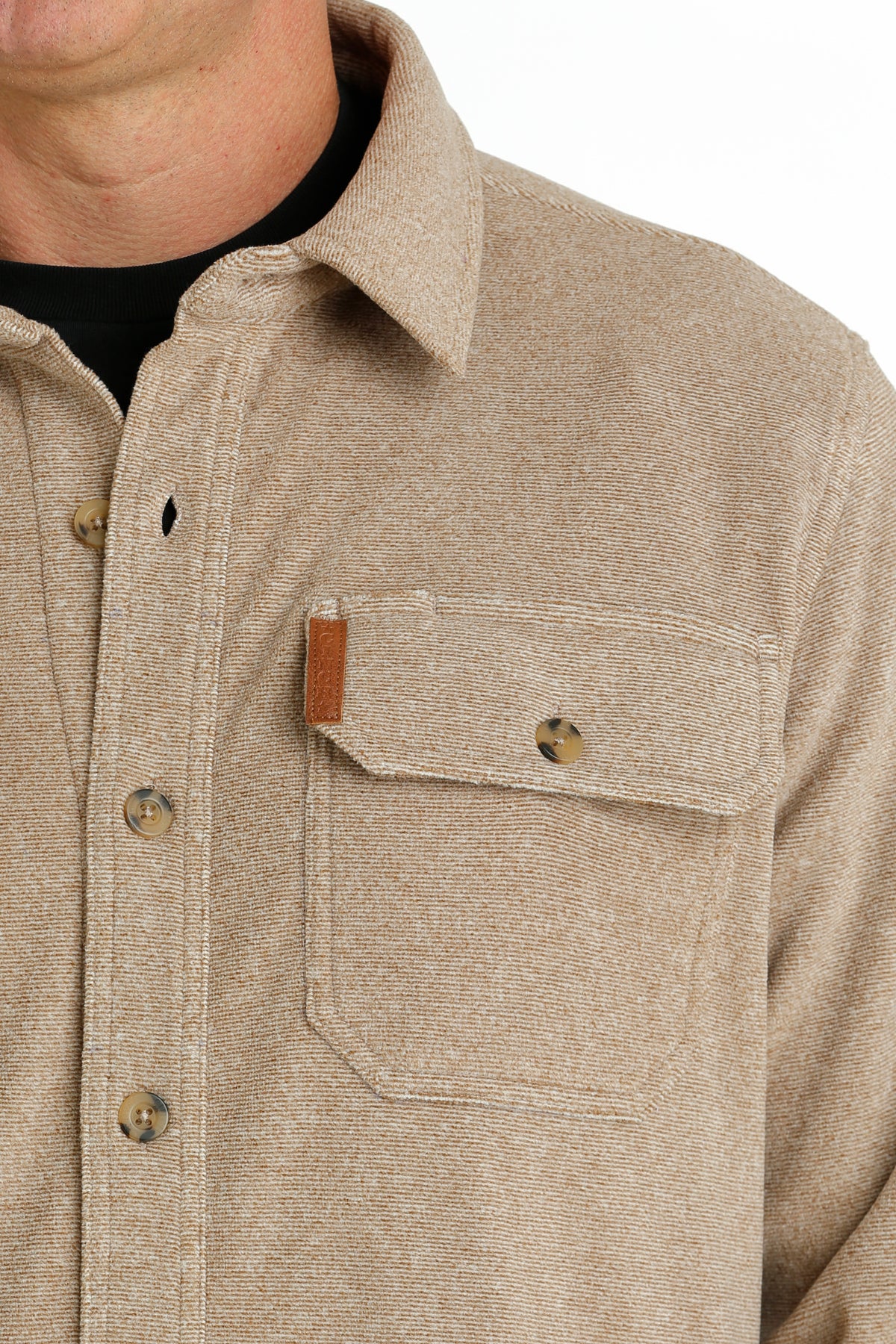 CINCH Men's Tan Fleece Shirt Jacket