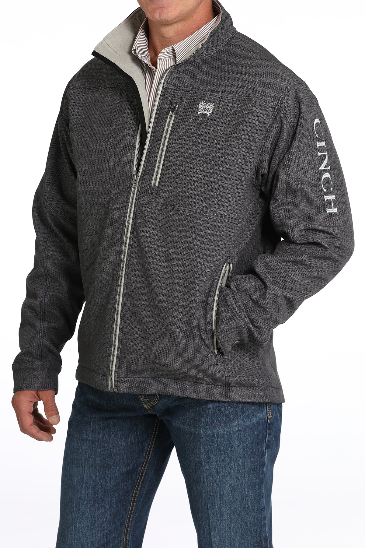 CINCH Men's Gray Concealed Carry Bonded Jacket