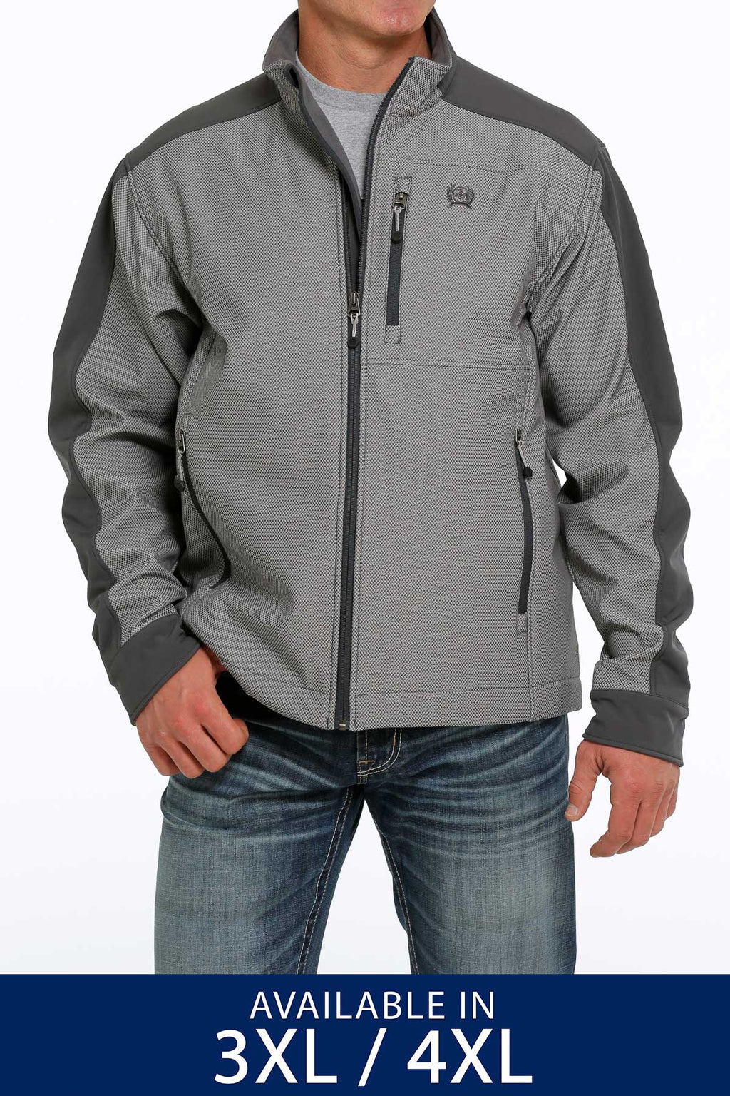 CINCH Men's Grey Concealed Carry Bonded Jacket