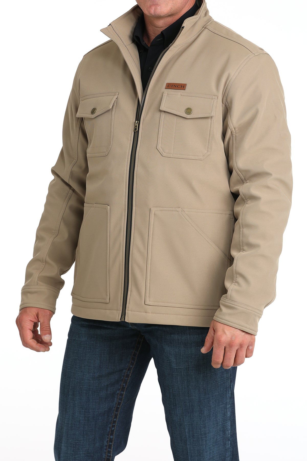 CINCH Men's Khaki Concealed Carry Bonded Jacket
