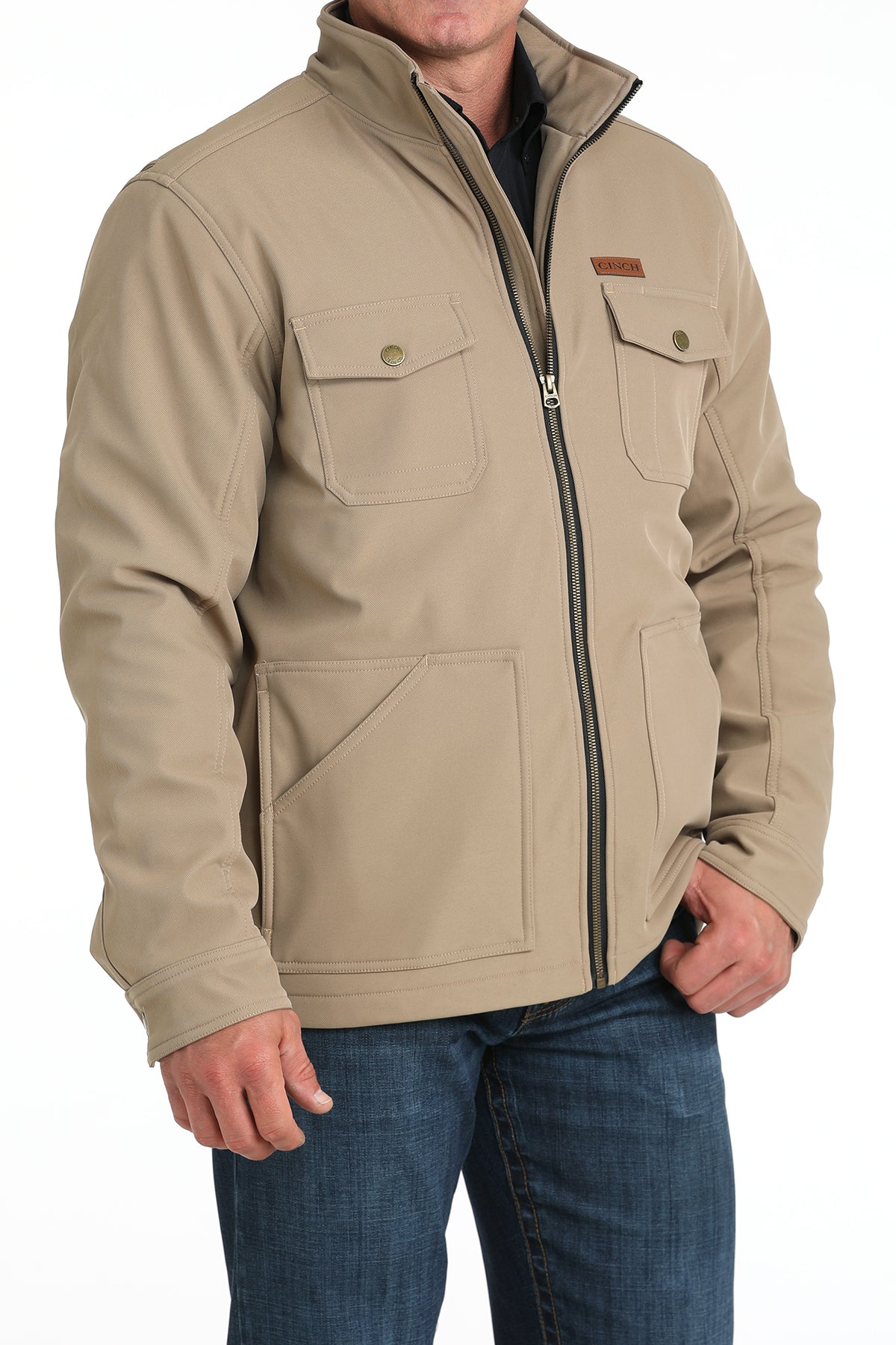 CINCH Men's Khaki Concealed Carry Bonded Jacket