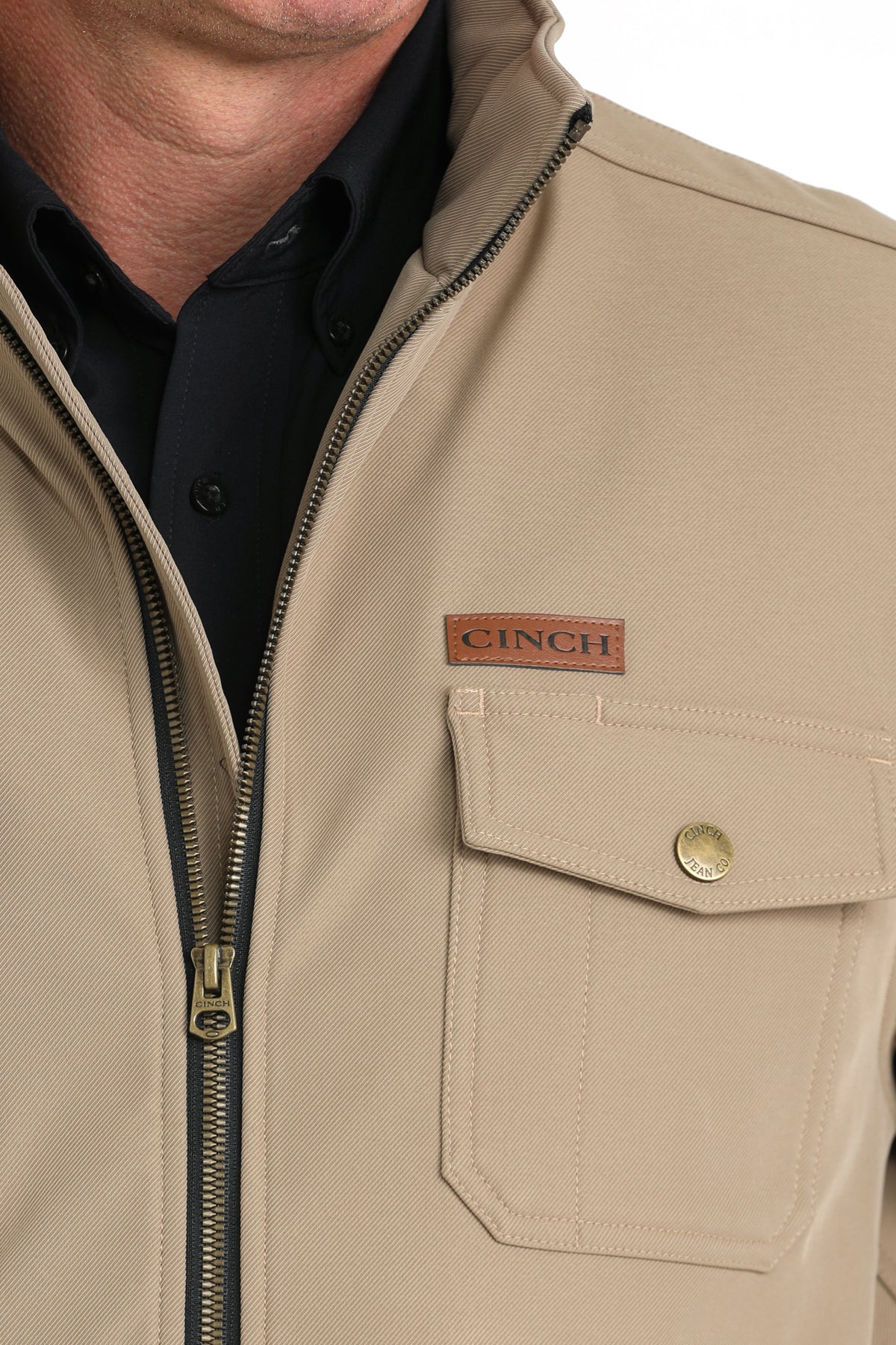 CINCH Men's Khaki Concealed Carry Bonded Jacket
