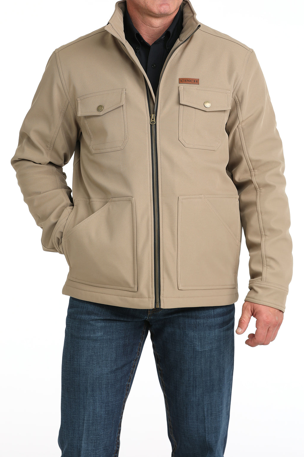 CINCH Men's Khaki Concealed Carry Bonded Jacket