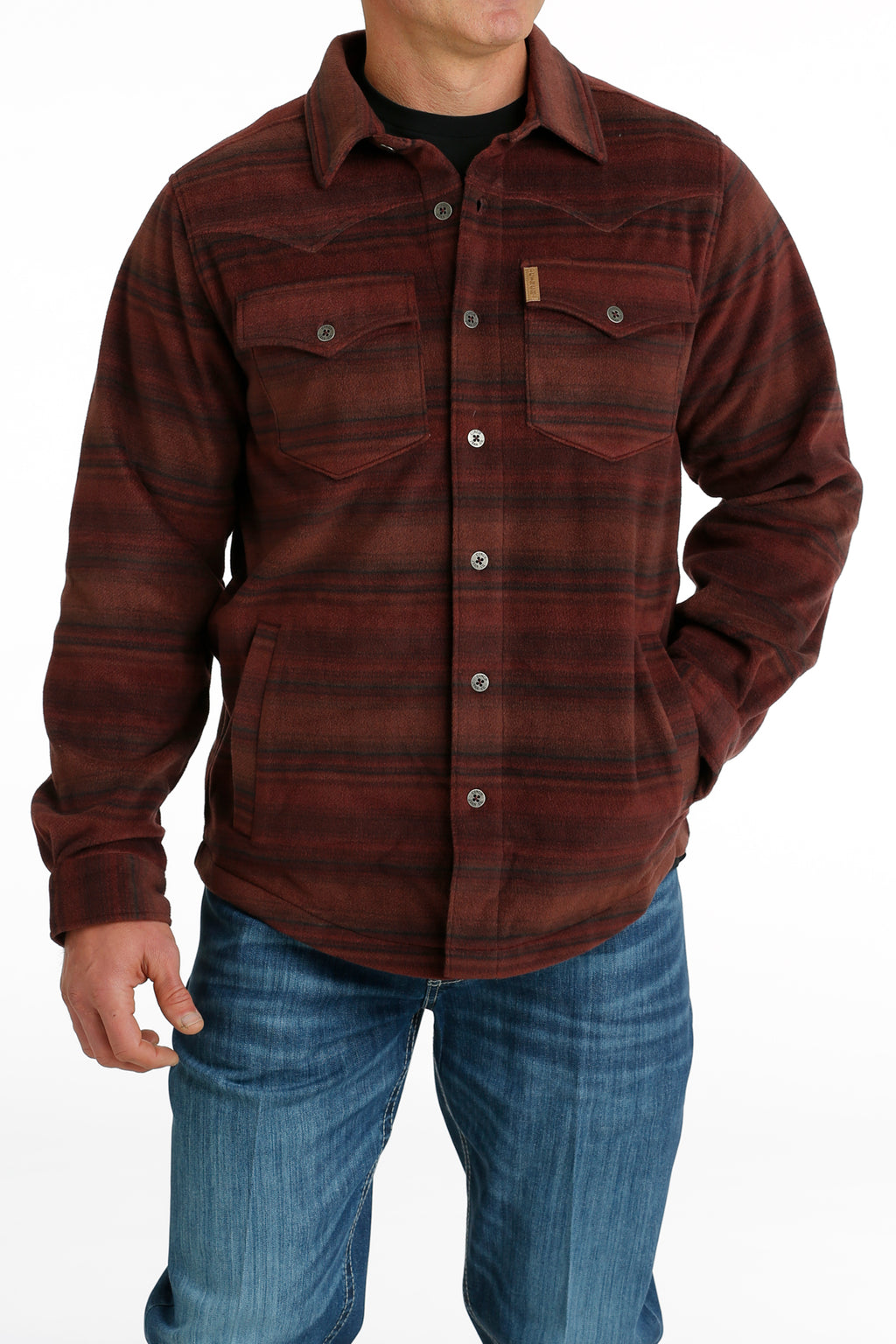 CINCH Men's Red Shirt Jacket