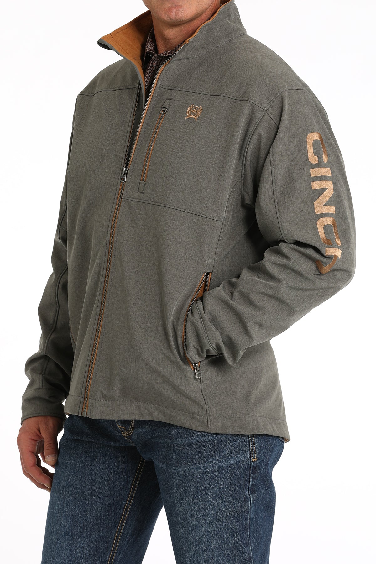 CINCH Men's Charcoal/Copper "Match Boy's" Bonded Jacket