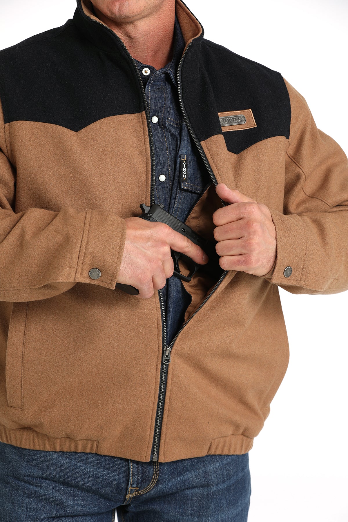 CINCH Men's Brown Concealed Carry Western Jacket